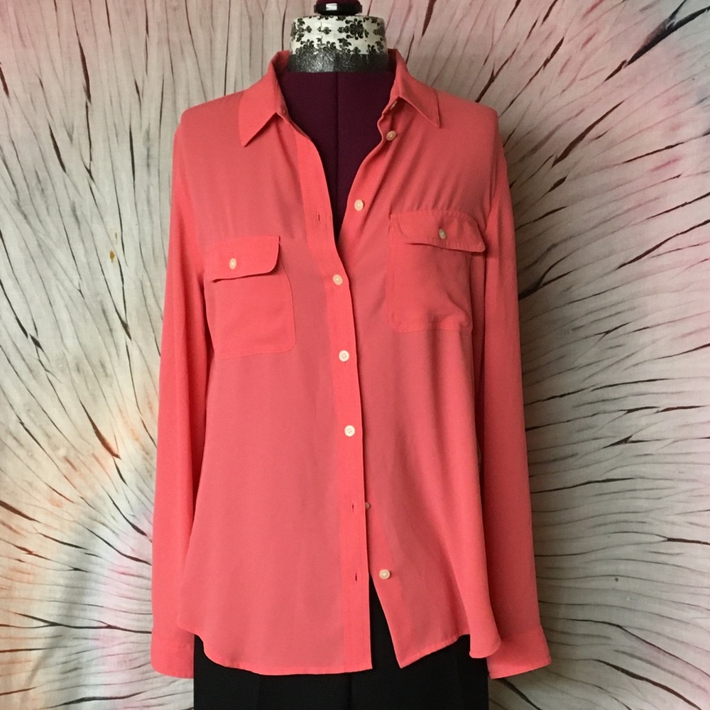 Ann Taylor Loft salmon shirt